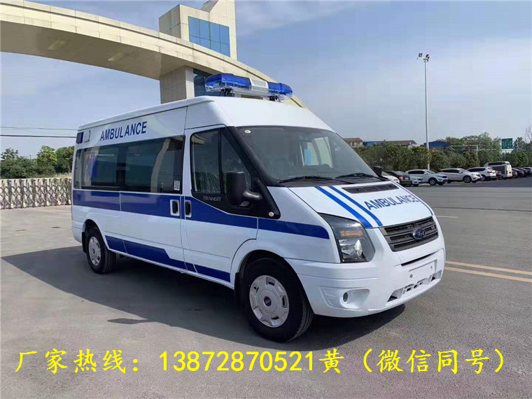 國(guó)六福特新(xīn)世代V348長(cháng)軸中(zhōng)頂監護型救護車(chē)